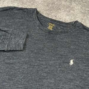 Polo Ralph Lauren Shirt Men's XL Extra Large Heather Gray Cotton Tee Top Preppy